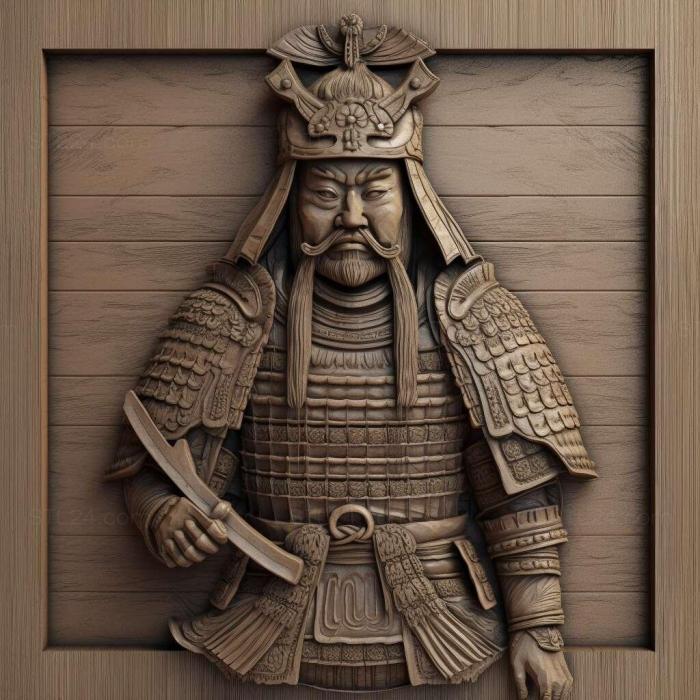 Characters (japanese samurai 2, HERO_2634) 3D models for cnc